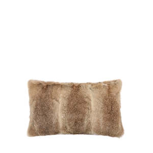 ARCTIC RABBIT CUSHION FULL SKIN NATURAL 30cm x 50cm