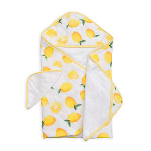 Hooded Towel + Wash Cloth - Lemon