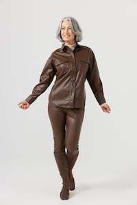 Apparel: Trinity Shacket- CHOCOLATE