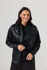 Jumpers: Trinity Shacket- BLACK