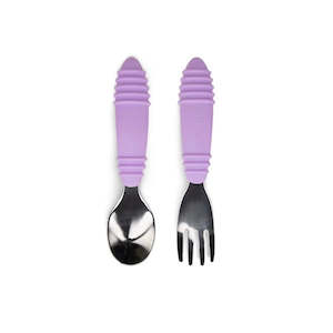 Dining Table: Bumkins Spoon and Fork - Lavender