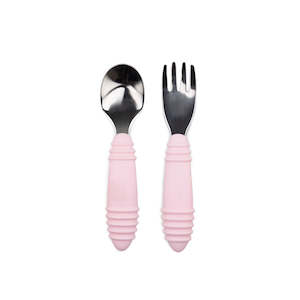 Dining Table: Bumkins Spoon and Fork - Pink