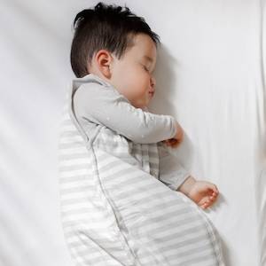 Woolbabe Sleeping Bags: Woolbabe Duvet Front Zip Merino/Organic Cotton Sleeping Bag - Pebble
