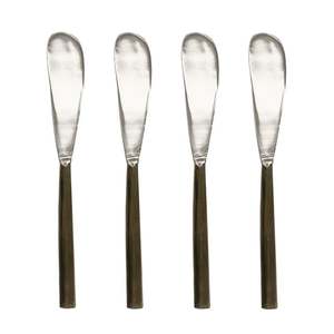Sale: BURNISHED BLACK AND STAINLESS STEEL SPREADERS (4PC PER SET)