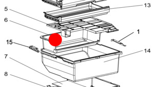 Mitsubishi Fridge Fruit Case Shelf CGX492EP CX450ER LX442EX