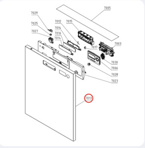 Asko Dishwasher Door Front Cover HA98918