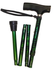 Goldfern Mobility: Goldfern Folding T-Handle Stick - Hue - Tetoko