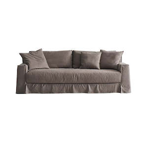 Sofas: NORA Fabric Sofa | Stone Brown | Linen | 2 or 3 seater