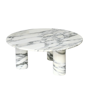 Coffee Tables: Calacatta Coffee Table | Natural Marble | Arabescato