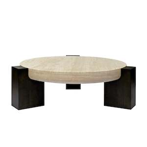 TETRA Coffee Table | Natural Travertine | Beige