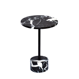 LUCA | Side Table | Natural Marble | Black Marquina