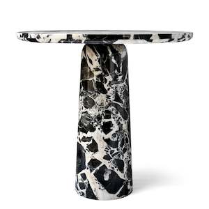 Bistro Table: ANNA BISTRO TABLE | Natural Marble | Napoleon Black