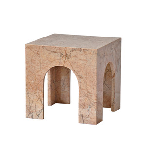 Side Table: ERA | Side Table | Natural Marble | Cream Rose