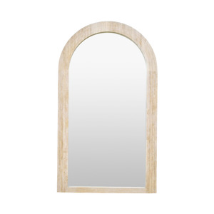 Accessories: MOIRE Full Length Mirror | Natural Travertine | Beige