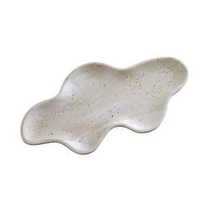 Accessories: Cloudform Travertine Tray | Beige | 30cmX16cmX1.8cm