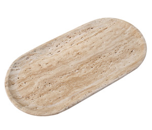 Accessories: Travertine Oval Tray | Natural Travertine | 30cmX15cmX1.8cm