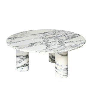 Coffee Tables: LUCIA Coffee Table | Natural Marble | Arabescato