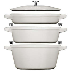 Staub Cast Iron Stackable Cocotte Set - 24cm, 4 piece