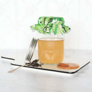 Kitchenware: Symbiota Kombucha Kit - Complete kit, Organic SCOBY, utensils + ingredients