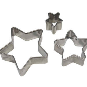 Decorating: PME Stainless Steel Star Cutters - Set of 3