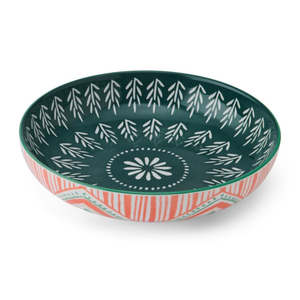 Dinnerware: Mikasa Stoneware Bowl - 21cm - Folk Pattern