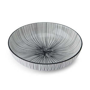Dinnerware: Mikasa Stoneware Bowl - 21cm - Black Stripe