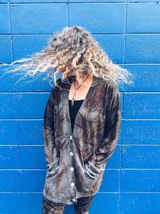 Dark Gum cardigan - Merino L/XL