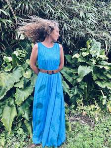 Botanical Clothing: Blue Goddess Dress - L/XL