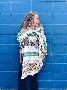 Thread Journeys: Handwoven Ikat - Java - White