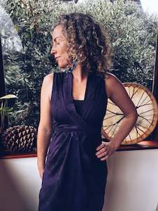 Wild Purple Wrap Dress ~ Merino ~ XS/S ***