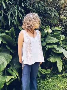 White Gum Singlet ~ Cotton ~ L/XL