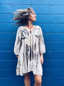 Linen Cotton: Wild Boho Dress ~ Cotton ~ M/L