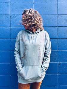 Unisex Grey Green Hoody ~ Cotton ~ L ~ NEW