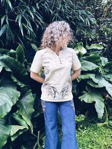 Eucalyptus Natural Top ~ Cotton ~ XS