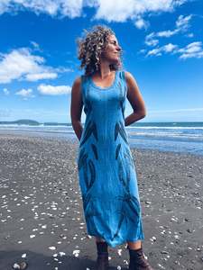 Wild Blue Dress ~ Linen ~ M/L