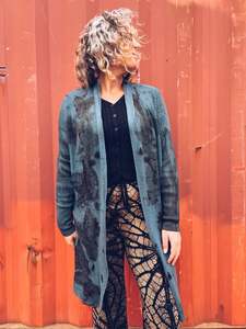 Blue Cardigan ~ Merino ~ S/M/L
