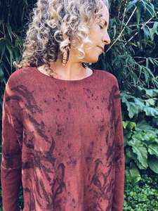 Burgundy Batwing Longsleeve ~ Merino ~ XL