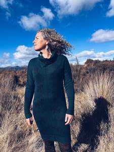 Wild Turquoise Dress ~ Merino ~ S *