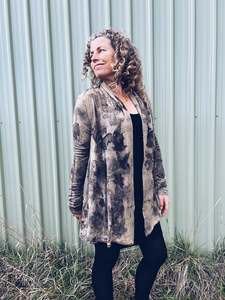 Plant Dyed Merino Wool: Wild Cardigan ~ Merino ~ S/M