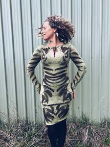 Wild Eucalyptus Green Dress ~ Merino ~ XXS-S ~ New