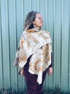 Wool Blanket Wrap/Scarf/Poncho ~ Eucalyptus