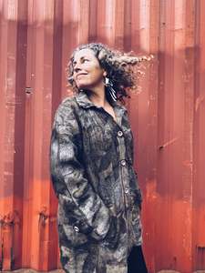 Plant Dyed Merino Wool: Earthy Wool Coat ~ Wool ~ M/L/XL