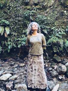 Plant Dyed Merino Wool: Thread Journeys Autumn skirt ~ L ~ NEW