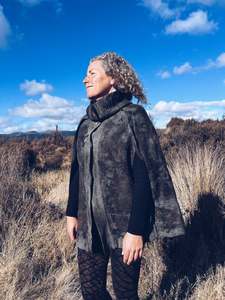 Wild Grey Cape ~ Wool ~ S/M/L