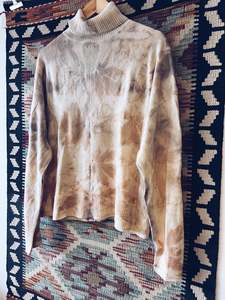 Plant Dyed Merino Wool: Cream Cashmere Jersey ~ Cashmere Wool ~ L/XL ~ NEW