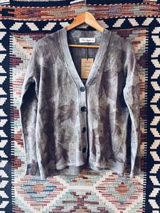 Plant Dyed Larger Sizes: Grey Cashmere Cardigan ~ Cashmere Wool ~ S/M/L ~ NEW