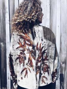 Plant Dyed Knitwear: Firey Eucalyptus Jersey ~ Cashmere Wool ~ L/XL ~ NEW