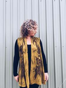 Golden Vest/Cardy ~ Merino Wool ~ XL/Freesize