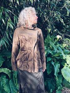 Brown Lambswool Cardigan ~ Wool ~ M/L