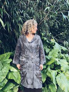Sale: Grey Cashmere Wool Coat ~ Wool ~ XL ~ New